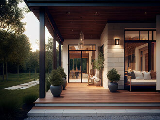 Oddych a relaxácia na terase pri dome
